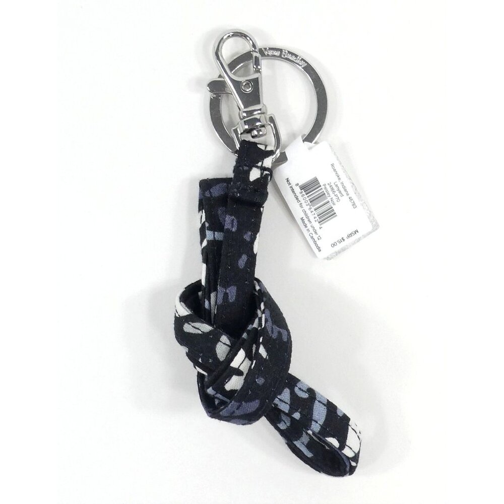Vera Bradley Paisley Noir Cotton Lanyard NWT - Picture 2 of 2